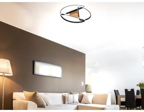 Plafonieră LED dimabilă LED/75W/230V 3000-6500K maro/negru + telecomandă