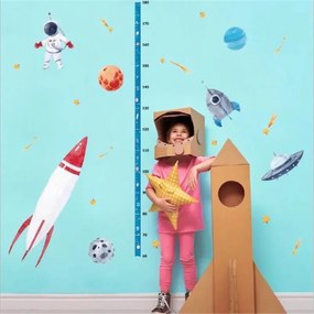 Autocolant de perete "Metru pentru copii - Univers" 130x83cm