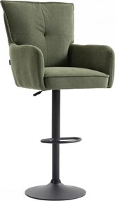 HR250W Scaun Zsályazöld Prémium Kordbársony Bază Neagră