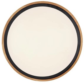 Plafoniera LED cu aspect lemn design modern Bruno maro 30,7cm 12W