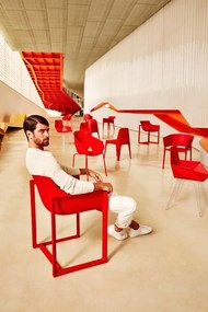 Scaun design modern interior / exterior WALL STREET rosu Vondom 65006