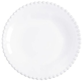 Farfurie adâncă din gresie ceramică Costa Nova Pearl, ⌀ 24 cm, alb
