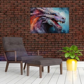 Tablou - Ilustrație a unui dragon (90x60 cm)