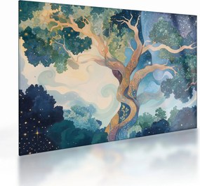 Tablou pe sticlă – Arbore cosmic (70x50 cm)