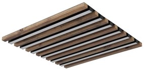 Plafoniera LED riflaj MDF cu efect de lemn HAYDEN 45x45cm