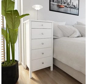 Tvilum Comoda cu 5 sertare Culoare alba, VITUS