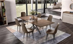 Masă lemn masiv de dining extensibilă Narla 180×103 cm - 2