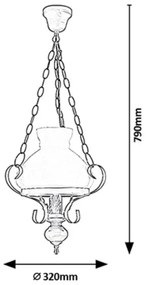 Pendul rustic diametru 32cm Petronel 7076 RX
