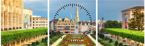Tablou - Brussels (cu ceas) (90x30 cm)