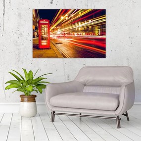 Tablou cu căsuța telefonică roșie din Londra (90x60 cm)