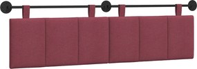 vidaXL Cap de pat suspendat Dungi Roșu Vin 170 x 55 x 5 cm țesătură