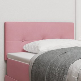 vidaXL Tăblie cap cu lumini cu bandă LED Ajustabil Roz 80 cm Catifea