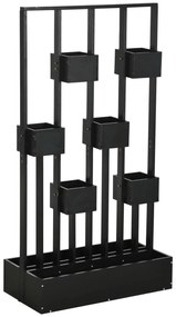 Outsunny Jardiniere inaltă cu grindă din lemn pentru plante, legume, flori sau ierburi aromatice, dim. 90L x 45L x 170H cm | Aosom Romania