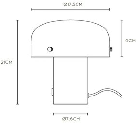 Lampă dimabilă de masă Lucide 05538/01/02 TIMON 1xE14/10W/230V d. 17,5 cm