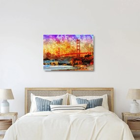 Tablou pe sticlă - Golden Gate, SanFrancisco, California (70x50 cm)