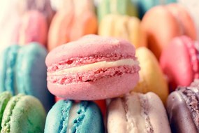 Fototapet autoadeziv macarons colorate