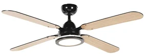 Ventilator de plafon negru cu telecomandă - Fanattic