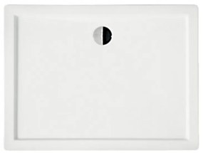 Cădiță de duș pătrată universală Oskar, 100x90x5,5 cm, design jos
