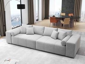 Canapea extensibilă dumonde cu ladă de depozitare si sezut confortabil din spuma high-density, Marbela Enjoy Grey XXL 295x100 cm