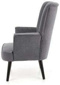 Fotoliu tapitat Delgado Velvet gri – H100 cm