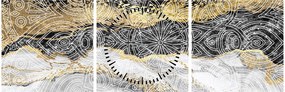 Tablou - Mandala în marmură (cu ceas) (90x30 cm)