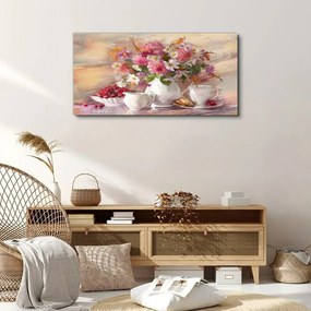 Tablou canvas Cupe cu flori abstracte