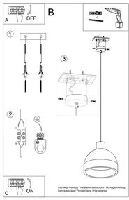 Lustră pe cablu Sollux SL.0281 DAMASO 1xE27/60W/230V