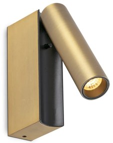 Aplica cu reader LED directionabil stil minimalist CRONOS bronz