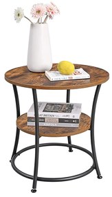 Masuta de cafea TAYLOR Ø 55 cm, rustic maro