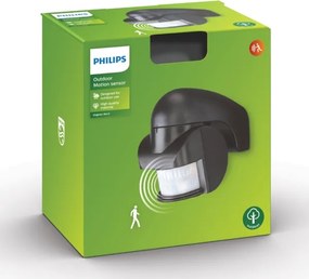 Philips 1747630PN - Senzor mișcare exterior VIRGINIA IP44 negru