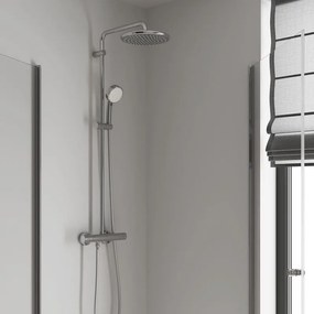 Sistem de dus Grohe Tempesta Cosmopolitan 250 mm, 2 jeturi, termostat, aparent, montare pe perete, crom- 26670000