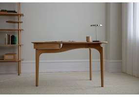 Veioză argintie LED cu intensitate reglabilă cu abajur din metal (înălțime 31 cm) Asteria Move – UMAGE