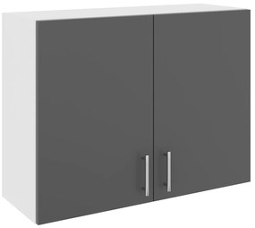 Corp Superior Karo, 2 Usi, Antracit/Alb, 80 x 30 x 60 cm