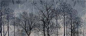 Tablou - Siluetă copac și frunze (120x50 cm)