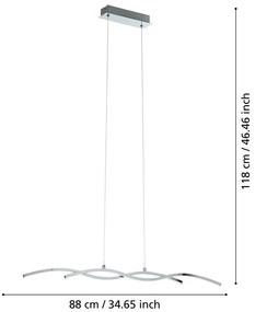 Lustră argintie LED LASANA 2 – EGLO