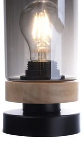 Lampă de masă JUST LIGHT. 11310-18 PASQUAL 1xE27/40W/230V negru/arbore de cauciuc