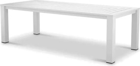 Masa pentru interior/ exterior design LUX din aluminiu Vistamar alb, 240x105cm