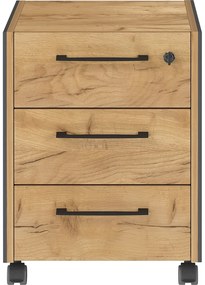 Dulap gri antracit/în culoare naturală cu aspect de lemn de stejar 42x54x49 cm Podium – Germania