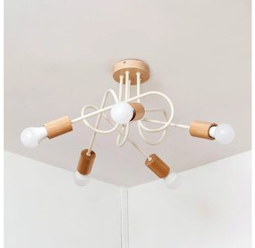 Lustră aplicată OXFORD 5xE27/15W/230V pin/crem