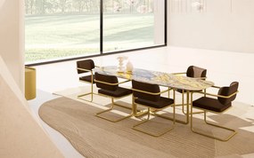 Masă lemn masiv de dining Giallo Personalizabilă - 300 cm