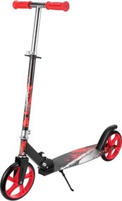 Trotineta copii si adolescenti NOVOKIDS™ Storm Camo PRO, Maxim 100 kg, Functie Super Brake, Maner reglabil pe inaltime, Diametru roata 200 mm, Rosu