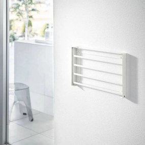 Raft pentru baie alb mat de montat pe perete din oțel Tower – YAMAZAKI