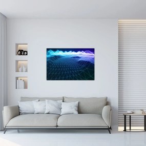 Tablou - Munți în model de calculator (90x60 cm)