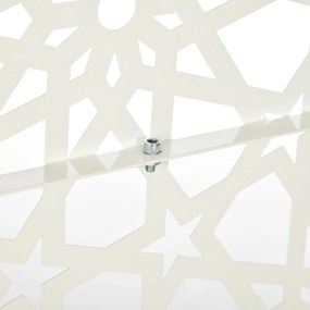 Outsunny Panou paravan de protecție decorativ exterior alb cu model din metal, 92 x 45 x 198 cm | Aosom Romania