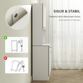 HOMCOM Dulap Suspendat de Bucătărie Albastru din Lemn Spațiu Amplu de Stocare 101x39x180cm Design Modern | Aosom Romania