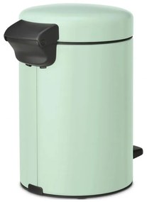 Cos de gunoi cu pedala Brabantia NewIcon 1008835, 3 L, Inchidere lina, Baza antiderapanta, Verde deschis