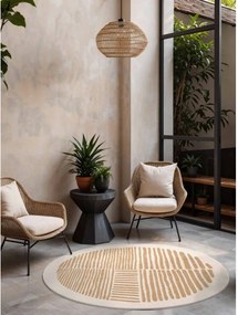 Covor pentru exterior și interior crem/în culoare naturală rotund ø 200 cm Haringey Bounds – Ted Baker
