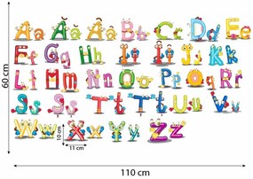 Sticker perete Alfabetul Vesel al limbii romane