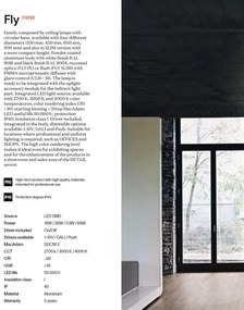 Plafoniera LED moderna Fly slim pl d60 2700k