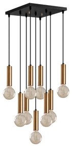 Lustră TEMPO cu cablu 9xE27/40W/230V, auriu